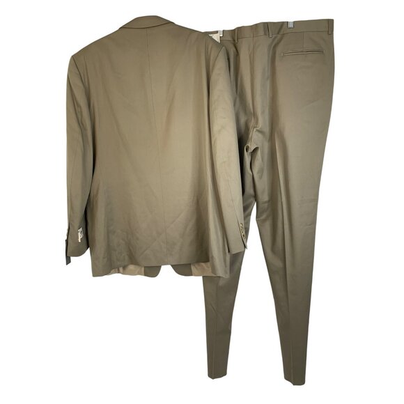 NWT Mens Jones NY Cooper Beige 2-Piece Suit 48L 48 Long Wool REE10686 - Picture 3 of 10